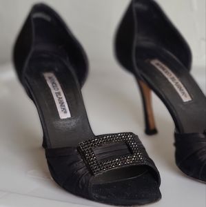 Manolo Blahnik Black Buckley d'Orsay 37.5